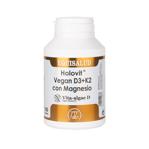 HOLOVIT VEGAN D3+K2 CON MAGNESIO – 180 cápsulas