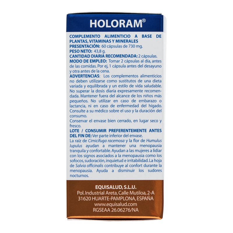 HOLORAM MENOPAUSIA – 60 cápsulas