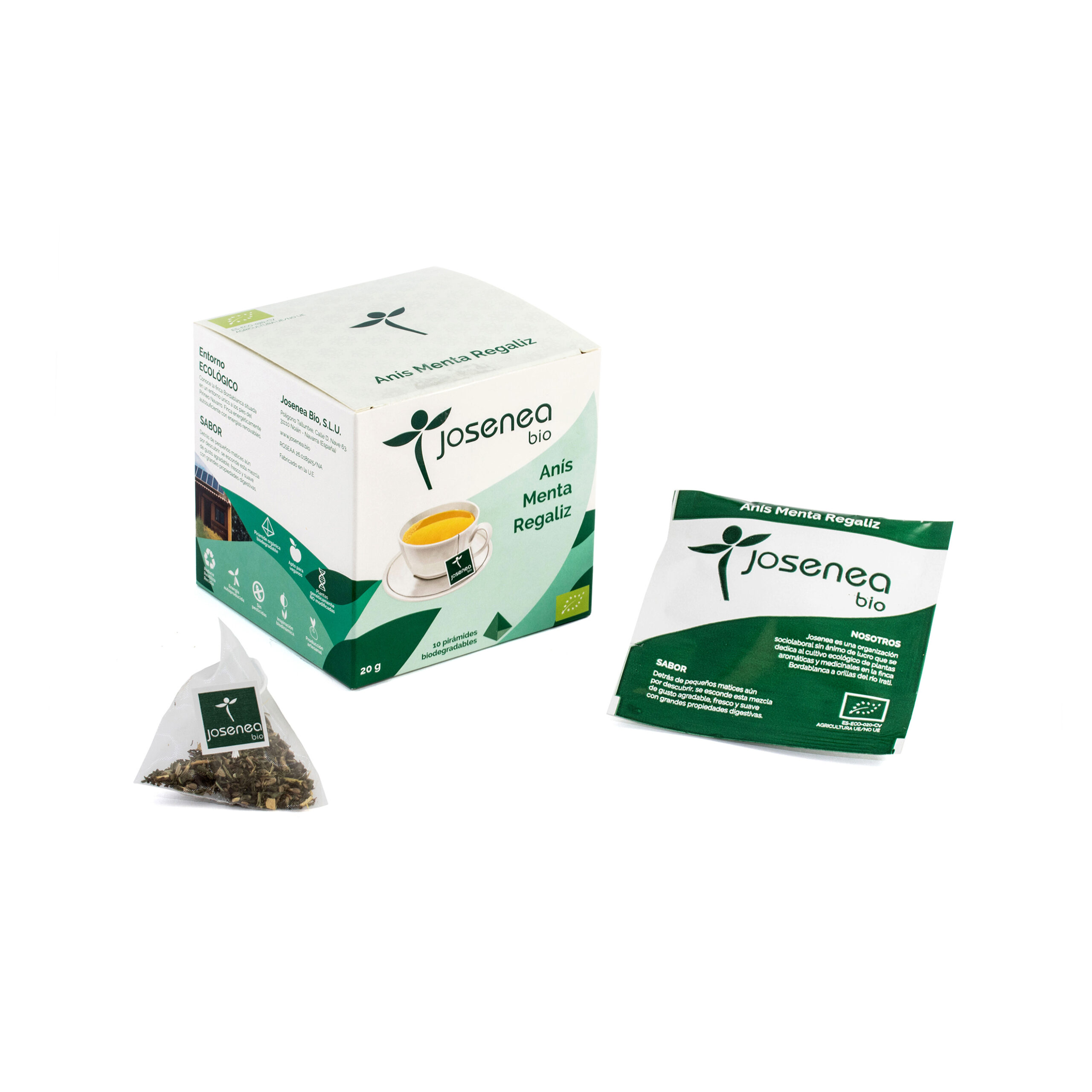 ANIS-MENTA-REGALIZ BIO – 10 pirámides ensobradas