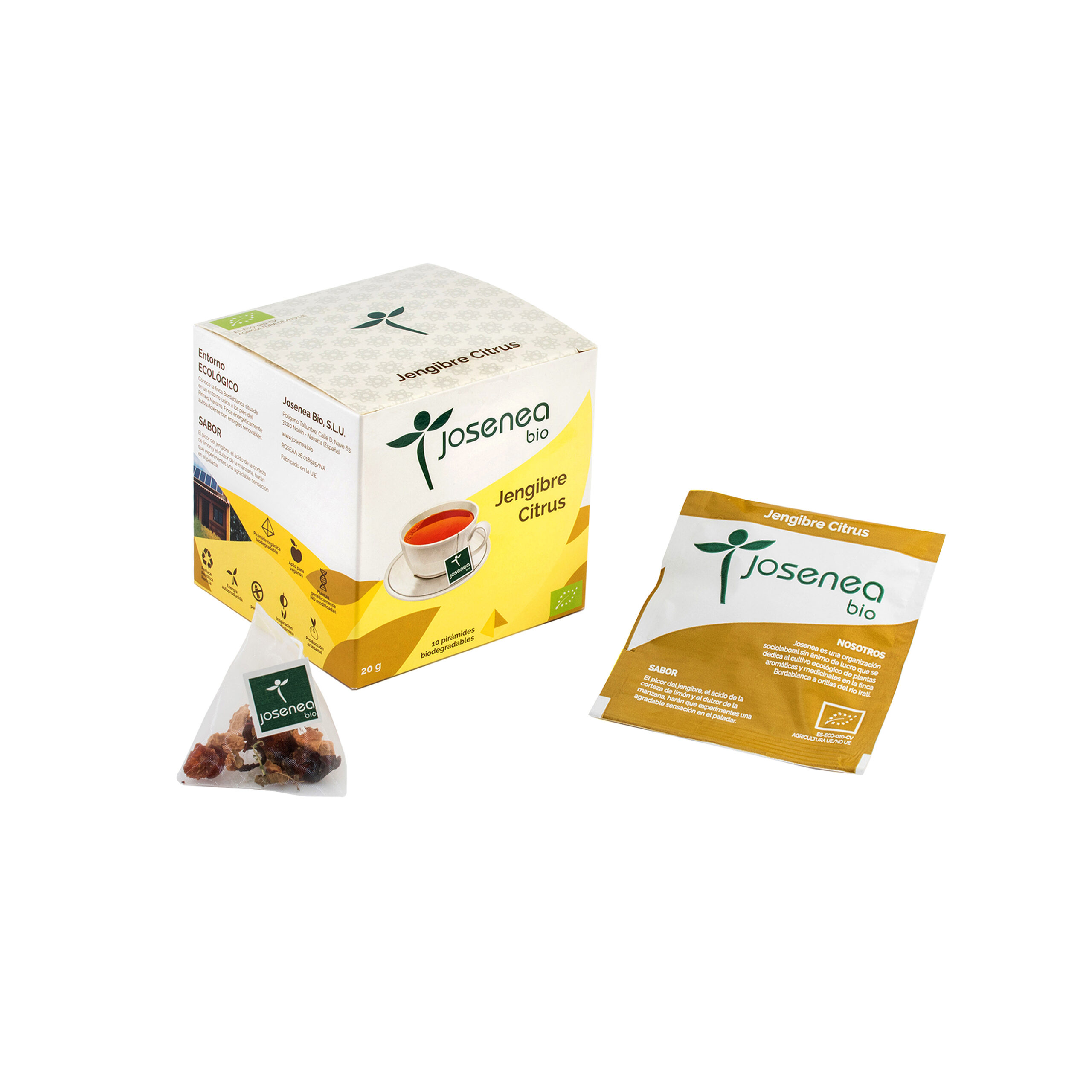 JENGIBRE CITRUS BIO – 10 pirámides ensobradas