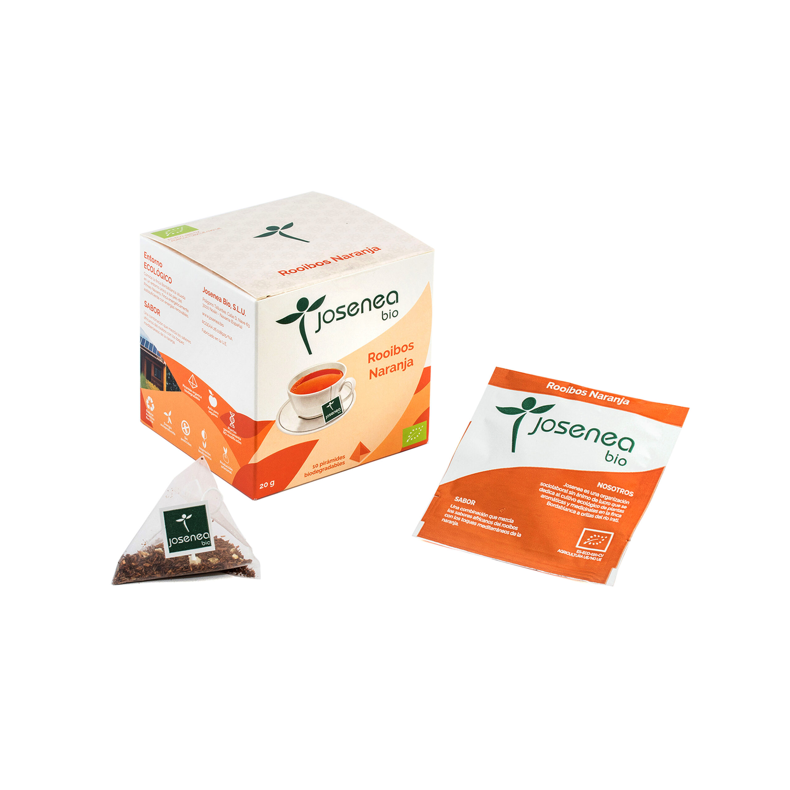 ROOIBOS NARANJA BIO – 10 pirámides ensobradas